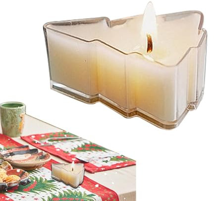 Bougies pour sapin de Noël - Petites bougies en forme d'arbre de Noël - Bougies d'aromathérapie uniques pour l'intérieur et l'extérieur