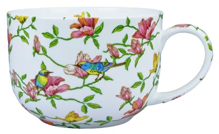 LJIMICAORO Large 24oz Bone China Coffee Mugs with Handles, Perfect for Soups, Cereals and Desserts | Large Bone China Coffee Mugs Cup for Soups Cereals, Microwave and Dishwasher Safe