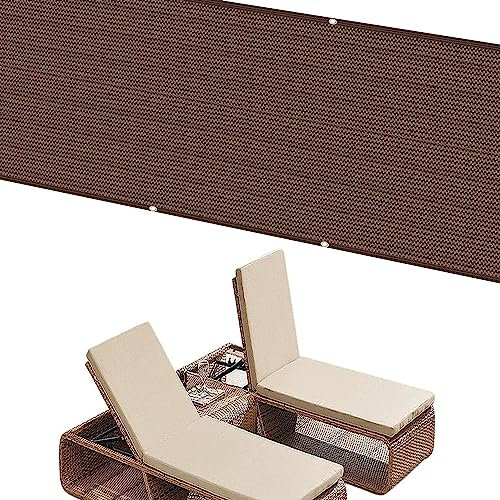 Sonnen- und UV-beständiges Vordach, 2 x 4,5 m, mit kostenlosen Seilen, Braun, ideal für Garten, Hof und Rasen