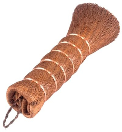 Ipetboom Natural Palm Fibre Brown Hair Tea Brush - Handle Teapot Cleaning Tool for Bowl Coffeepot Maintenance Suitable for Home Tearoom Tea Shop Use