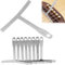 9PCS Radius Gauge Silver Guitar Feeler Gauge Universal Guitar Gauge Tool Understring Radius Guitar Action Gauge for Guitar Repair and Maintenance Guitar Radius Gauge Musical Instrument Accessories