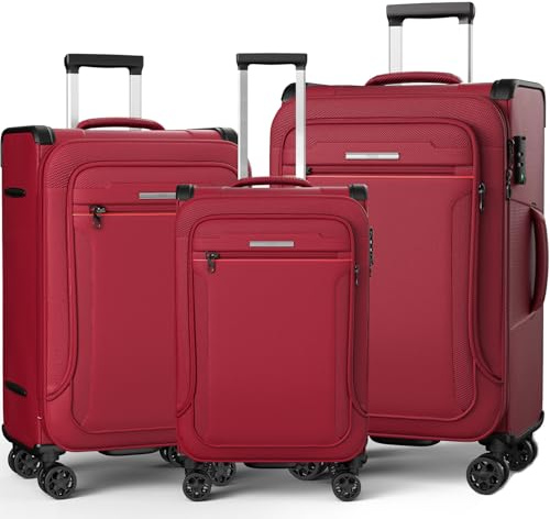 ABISTAB Weichschalenkoffer Set 3-teilig erweiterbar - Stoff Kofferset