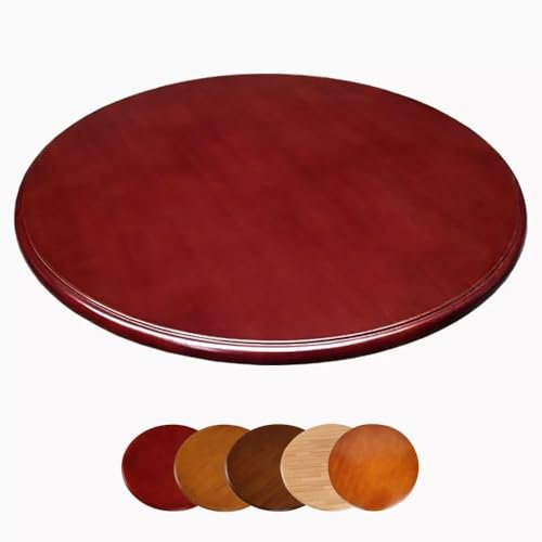 Bandeja para Servir de Madera, Plato Giratorio Grande Lazy Susan, Plato Giratorio de Madera de 30 Pulgadas y 24 Pulgadas, Centro de Mesa de Comedor Redondo, Suave/silencioso, Fuerte capacida