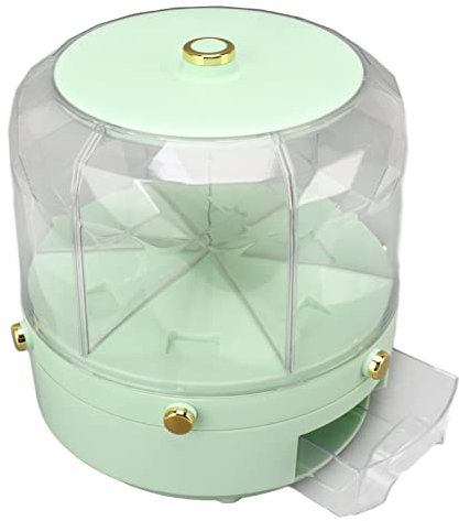 Rice Dispenser, 13 Lbs Multi Cereal Dispenser Dry Food Dispenser Cereal Dispenser Rice Storage Container Grain Storage Container for Rice Beans Grains (Green)