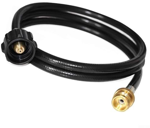 Manguera adaptadora de propano de 4 pies, adaptador de propano convertidor de 20 libras a 1 libra, macho Acme y POL hembra, para parrilla de gas QCC1 tipo 1