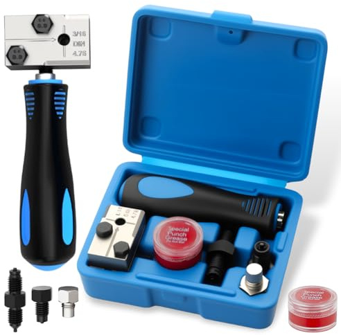 YUJUVI Bremsleitung Bördelgerät für DIN Bördelungen Doppel Bördelgerät Bremsleitung Kfz Set für 4,75 mm, 3/16 Zol Kfz Bremsleitungen Universal für Kupfer Nickel und Stahlrohre für Kfz-Bremssysteme