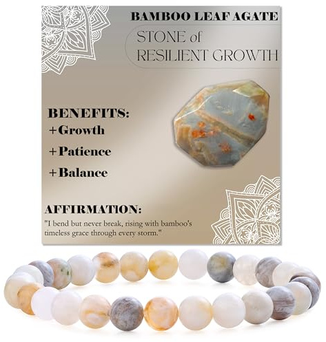 Bivei Perlenarmband für Frauen 6mm Halbedelstein dehnbarer elastischer Schmuck Yoga Geschenke