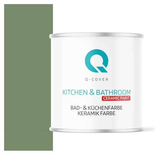 Q-COVER BAD-& KÜCHENFARBE | Dunkelgrün | 2 L | für Wände – robust, schmutzabweisend, tiefmatt