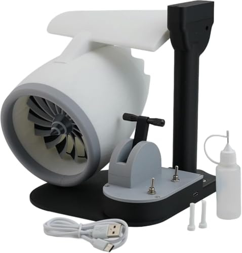 Ventilatore a turbogetto da tavolo, ventilatore USB creativo da tavolo con nebulizzatore di umidificazione con luce con impostazioni del flusso d'aria regolabili e luce blu per casa e ufficio (20 x 20