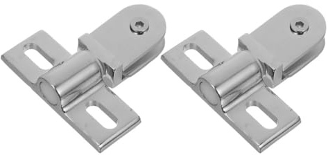 COHEALI 2 pièces Charnière Pivot Porte Verre Alliage Double Pivot Bidirectionnel Stable pour Porte Verre Fixation Invisible pour Cabine de Lot