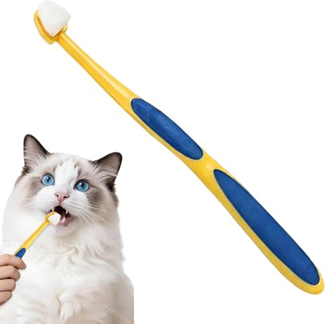 Cepillo de dientes para gatos - Herramienta de Limpieza - Cepillo para perros - para Higiene, Salud, Respiración, Cachorro, Gatito, Senior, Raza Pequeña, Grande, Mascota