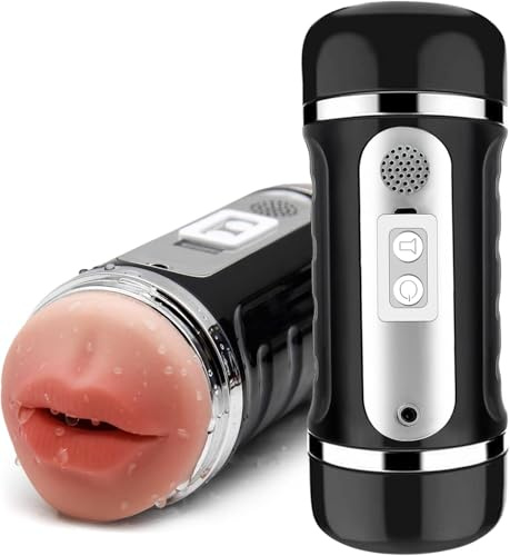 Masturbator Sex Toys for Men, Aqua-Friction Massage 12 Thrusting Rotating Sucking Modes & Removable Handle, Waterproof Adult Mens Sex Toy, Penis Pump Stroker Masterubaters Massager Suction Cup