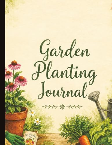 Garden Planting & Lawn Care Journal for Beginners: Track Seeds, Planting Dates, Lawn Care Tasks, and Garden Growth