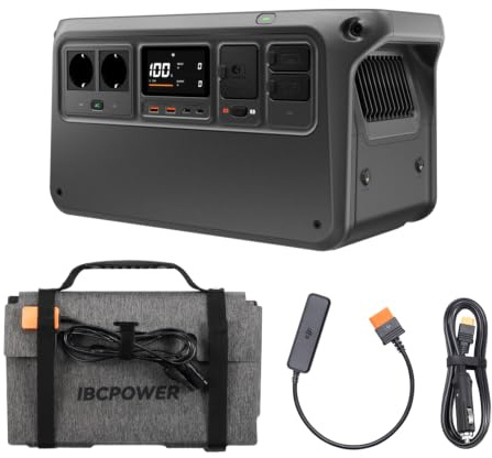 DJI Power 1000 V2, Station électrique portable, générateur solaire avec 100W panneau solaire, batterie LFP de 1 024 Wh, sortie de 2 600 W, alimentation automobile, camping, camping-car