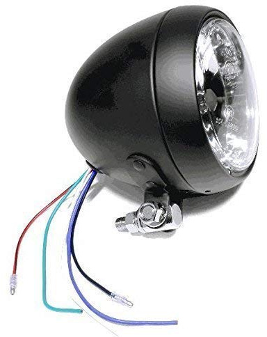4,5 Zoll Scheinwerfer Klarglas schwarz Motorrad Universal Harley 12V