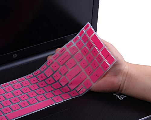 Keyboard Protector Skin Cover Compatible HP Pavilion 15.6 2018 New Series,HP Pavilion x360 15-BR075NR,HP Pavilion 15-BS 15-BW 15-CC 15-CB 15-CD,HP ENVY x360 15M-BP 15M-BQ,17.3HP ENVY 17M 17-BS(Pink)