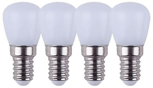 HUAMu LED Kühlschranklampe E14 LED Lampen, 3W Ersatz für 30W Halogenlampen, Warmweiß 2700K, 135lm, 360° Abstrahlwinkel, LED Kühlschrankbirne, LED Leuchtmittel, 220-240V AC, 4er Pack