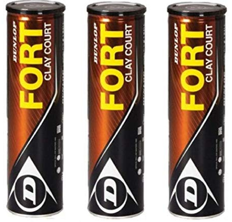 Dunlop - Fort Clay Court - Tennisbälle - 8 Bälle (2 Dosen mit je 4 Bällen / 2 tin x 4 Balls) - gelb - optimaler Trainingsball - Top-Preis/Leistung!