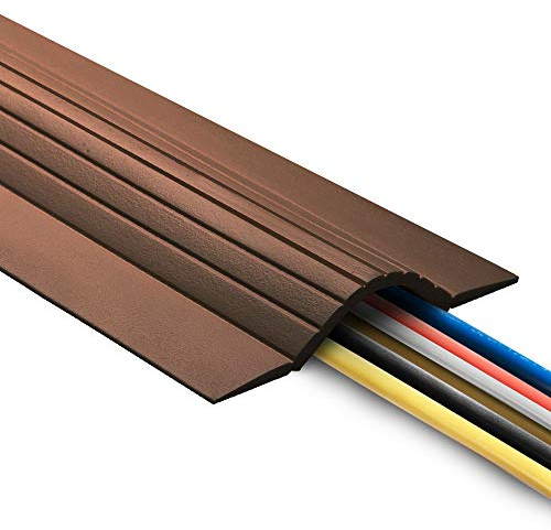 UT Wire 10FT Cable Blanket High Capacity Low Profile Cord Cover and Wire Protector - Brown