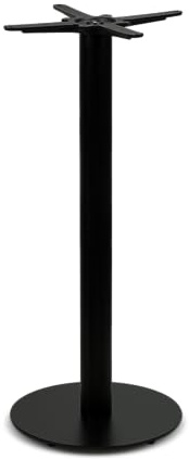 Dublino Stehtischgestell Tischbein Schwarz | Premium | PJ7585/110 | Metall | Stehtisch | H 108 cm | 14 kg | Bodenplatte Ø 43 cm | max. Tischplattengröße Ø 60 cm