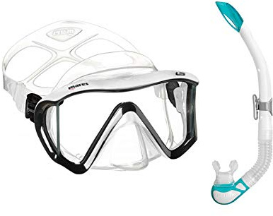 Mares i3 + Bay Schnorchelset (weiß-Aqua)