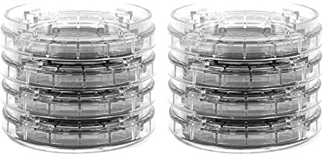 lyrlody Stapelbar Multi-Slot Möbelerhöhung Möbelerhöher Tischbeine Möbel Tischerhöher für Tischschalter Sofa Stühle, Runde Form, 8pcs (Transparent)