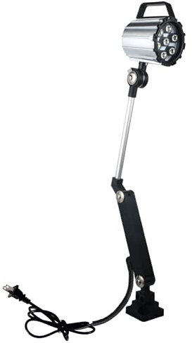 Upgraded 12W Plus Long Arm 40+40cm Machine Lighting 220V Industral Lamp Adjustable Aluminum Alloy LED Work Light for Lathe, CNC Milling Machine, Drilling Machine (12W)