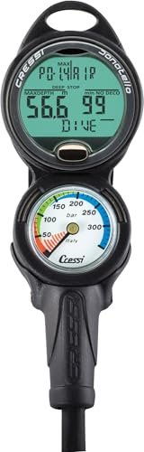 Cressi Donatello Console Plonge Unisex-Adult, Noir, 2 Bar