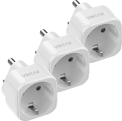 VINTAR 3 Pack Indien Reiseadapter Typ D (EU auf Indien)