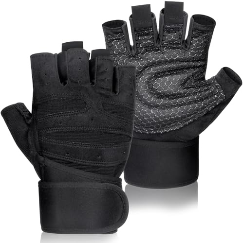 MELLIEX Fitness Handschuhe, Kraftsport Trainingshandschuhe Herren Damen rutschfest Sporthandschuhe für Gym, Gewichtheben, Crossfit & Radfahren - M