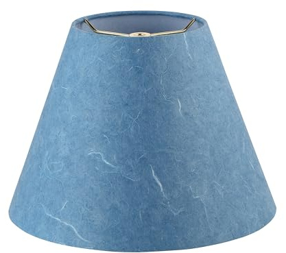 Aspen Creative 32641 Transitional Empire Shape Spider Construction Lamp Shade in Denim Blue, 6 Top x 12 Bottom x 9 Slant Height