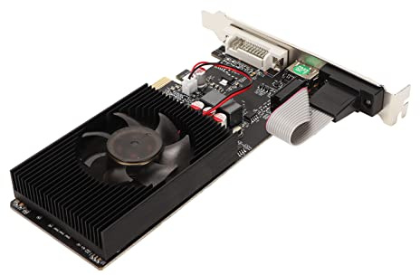 LBEC Tarjeta Gráfica de Computadora, Soporte VGA DVI Tarjeta Gráfica de Juego 1GB DDR3 HD Interfaz Multimedia Operación Silenciosa 128bit para Computadora de Escritorio