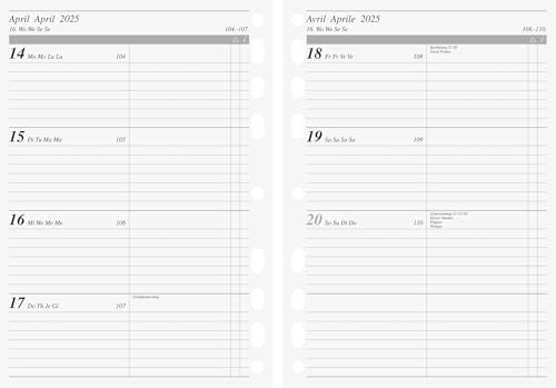 rido/idé Wochenkalendarium Timeplaner work (2025), 2 Seiten = 1 Woche, A5, 112 Seiten, schwarz
