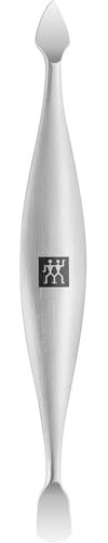 ZWILLING Nagelhautschieber (Nagelreiniger, Doppelinstrument, für natürliche und künstliche Nägel geeignet), Premium, Silber, 90 mm