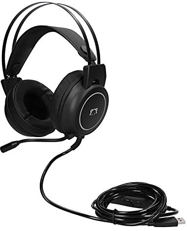 Beufee USB-Gaming-Headset Für PC, 360° Rundum-Computerkopfhörer Mit Mikrofon, Mikrofon, Geräuschunterdrückung, Mikrofon Für PC(Schwarz)