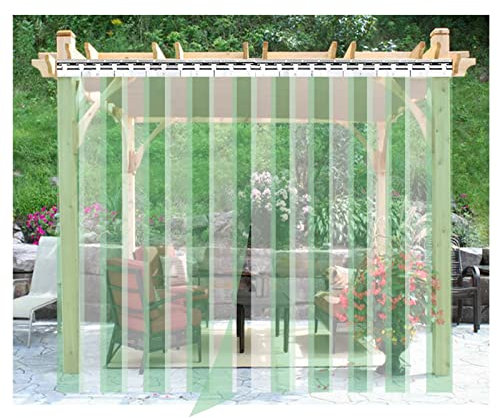 IBOWZ PVC Lamellen Streifenvorhang PVC-Streifenvorhang, transparenter, haftfester Kunststoffstreifen, Türvorhang, Heim-Vinylstreifen für Geschäft, Fabrik, individuelle Größe