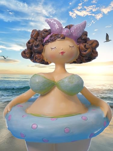 Pommerntraum ® | Dekorationsfigur Sammlerfigur üppige Maritime Badenixe mollige Badelady Nana Rubenslady Rubensfigur (SUSI)