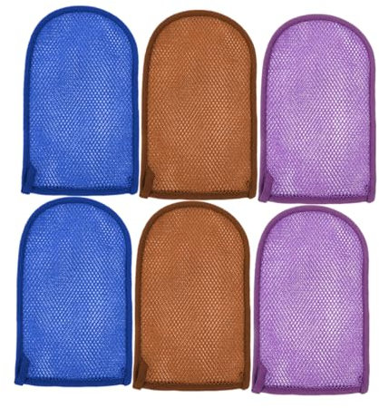 PAMINGONO 6 Stücke Afrikanischen Netz Schwamm Handschuh Bade Handschuhe Peeling Fäustlinge Für Dusche Haut Schrubben Mitts
