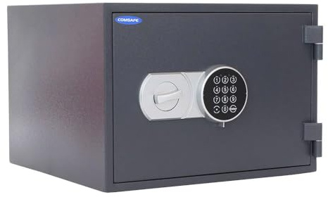 FELGNER Möbeltresor FIRE SHIELD 32 mit Elektronikschloss | hochsicherer Stahl-Tresor für Dokumente und Wertsachen | Feuerschutz 60 Minuten | mit Kunststoff-Lade | Anthrazit