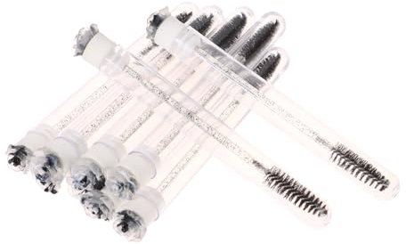 Set di 10 bacchette usa e getta per mascara, pennello per ciglia, camelia, pennello per ciglia, scovolini per ciglia con tubo vuoto strumento per il trucco