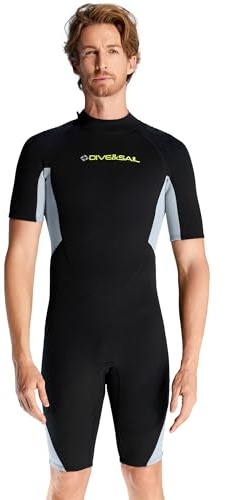 Mute corte da uomo in neoprene 1.5mm muta subacquea uomo chiusura posteriore mute mute a maniche corte per surf immersioni subacquee snorkeling e nuoto taglia M