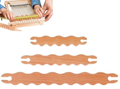 Renopfect Webenstöcke, Weben von Shuttle - Kleine Stick Shuttle -Webstangen 3 Teile,Strickwerkzeuge für Handwerk, Hochzeitsprogramme, Strickprojekte