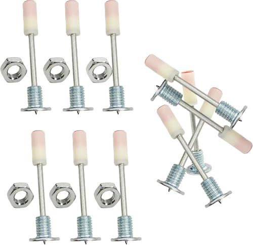 100 Pièces 42 mm Clous Filetés Beton,Contient 100 écrous M8, Clous pour Mini-Diamètre 7,3 mm Cloueuse, Loutil Parfait pour Mini Pistolet à Clous Manuel