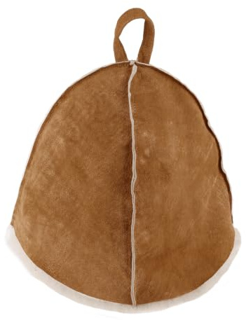 Saunahut Classicaus 100 % echter Schafwolle – Handgefertigt für Aufgussmeister – Profi-Saunamütze für Banja & Sauna – Unisex – Naturfarben – Extra dick & hitzeschützend