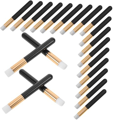 WOFASHPURET 30stücke Make-up-werkzeugset mit Lippenpeeling-bürste und Lippenpinsel-applikator Mini-rundpinsel und Lippenverblendpinsel Wimpernshampoo-applikator und Wimpernwaschbürste für Viel