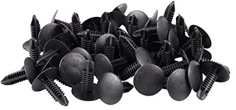 Janasiba 48 piezas de 5 mm x 5 mm de diámetro de agujero de plástico negro remaches clips