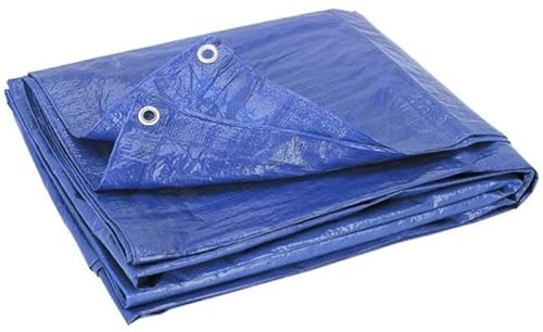 3S SuperSamaStore Telo Impermeabile Occhiellato, Telone Resistente per Copertura Barca, Esterni, Giardino, Gazebo, Tendone, Telo Tenda Impermeabile, 80 Grammi/Metro Quadro, 10 x 15 Metri, Blu
