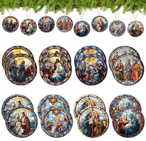 Adornos Arbol de Navidad, Colgantes Nacimiento Portal Pesebre, Aadornos Navideños Arbol, Adorno de Ángel para Árbol de Navidad, para Árboles de Navidad y Decoraciones de Automóviles (D)