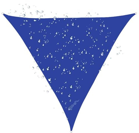 Tenda parasole a vela impermeabile per esterni, resistente, 2,1 x 2,1 m, triangolare, blocco UV, per giardino, cortile, patio, colore blu reale, perfetta per protezione solare e soluzioni ombreggianti