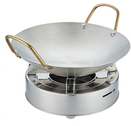 Stufa Piccola Alcol – Multipurpose, Modern, Portable, Forniture Cucina per Esterni Bruciatore con Pentola, Campeggio Escursionismo Viaggi Spiaggia | Outdoor Indoor Utility Safe